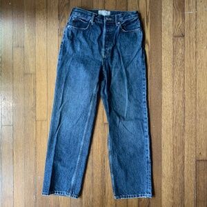 Everlane Rigid Way-High Jean, Hi-Waist, 100% Organic Cotton, Rich Indigo, W 25